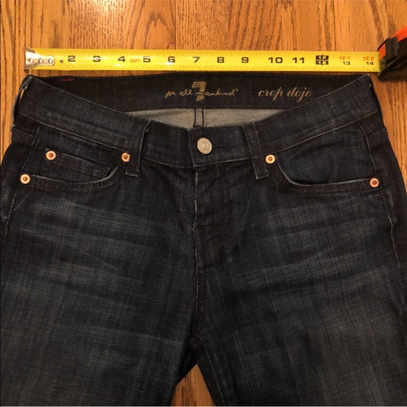 7FAM ~ Crop Dojo Dark Wash Stretch Jeans - Picture 6 of 8